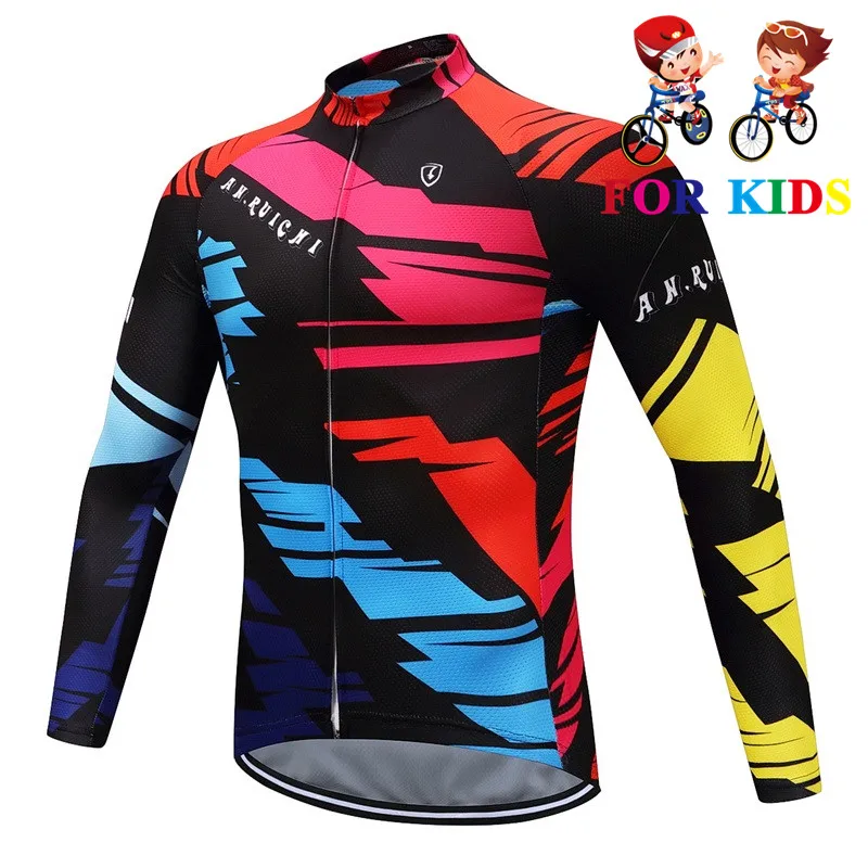 Long Sleeves 1 Детская одежда для велоспорта mavic, одежда для велоспорта с длинным рукавом, быстросохнущая одежда для велоспорта, детская дышащая спортивная одежда с длинным рукавом для велоспорта - Цвет: Long Sleeves 1