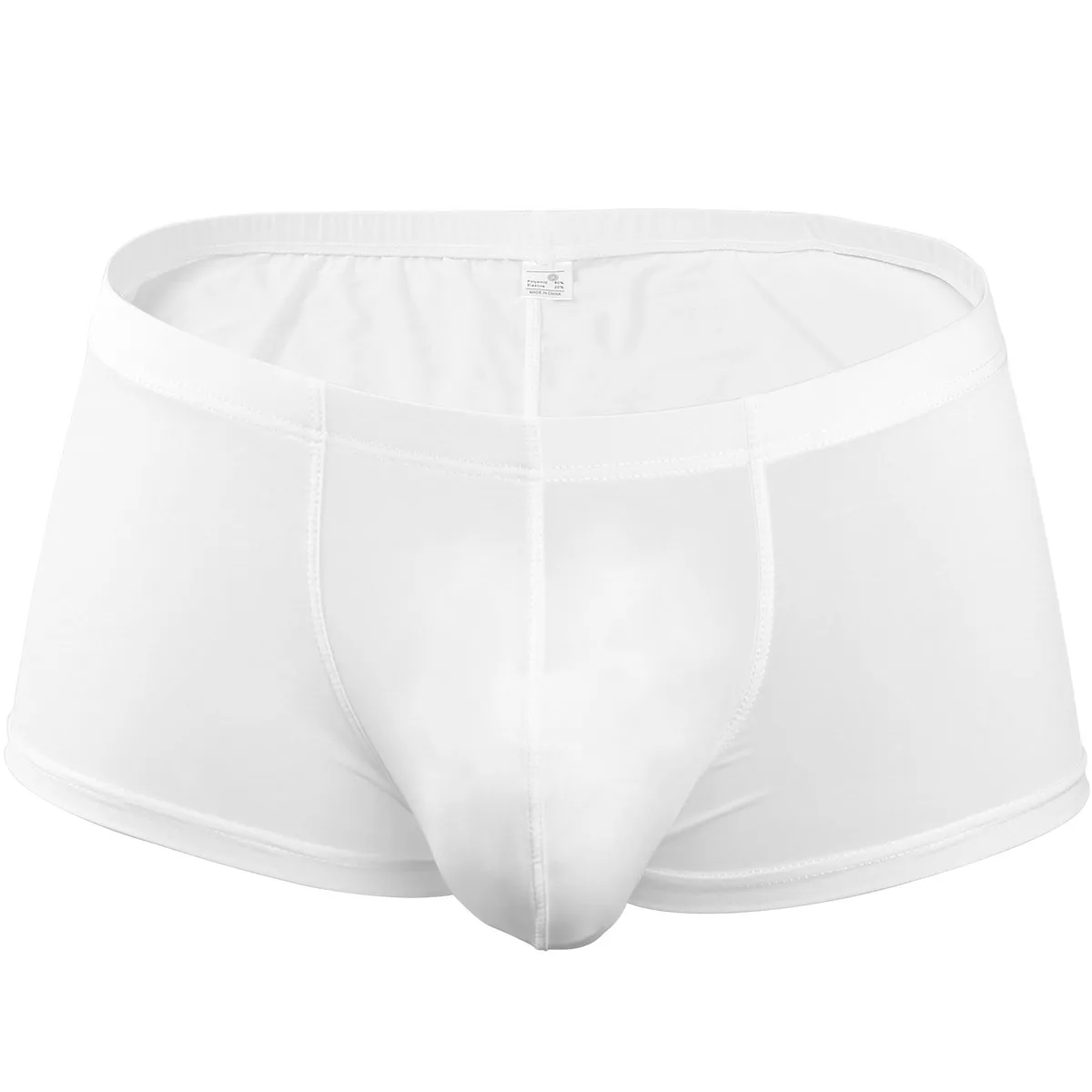 White Мужские хипстерские боксеры, нейлоновые эластичные шорты, ультратонкие невидимые Сексуальные трусы с низкой талией - Цвет: White