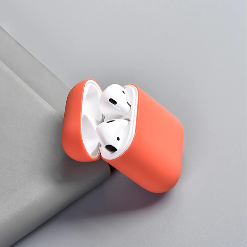 Чехол для беспроводных Bluetooth наушников Airpods силиконовый чехол мягкий резиновый с полной защитой