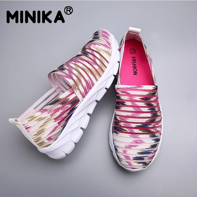 Летние женские кроссовки на платформе Повседневная обувь женская дышащая