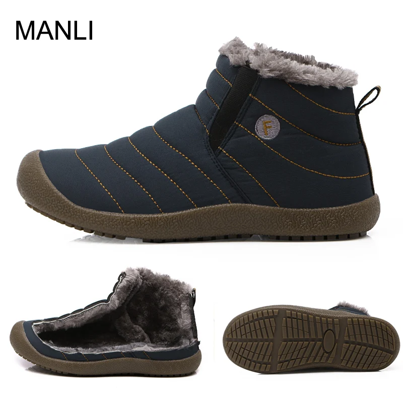 MANLI/Большие размеры 36 45 зимняя туристическая обувь теплые Нескользящие