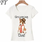 Новое поступление, женская футболка с принтом в виде собаки и папы, женские топы с забавным дизайном собаки, модная повседневная футболка для дам