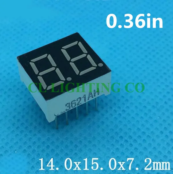 20 шт. 2 бит общая Катодная положительная цифровая трубка 0 36 дюйма дюйма. 7