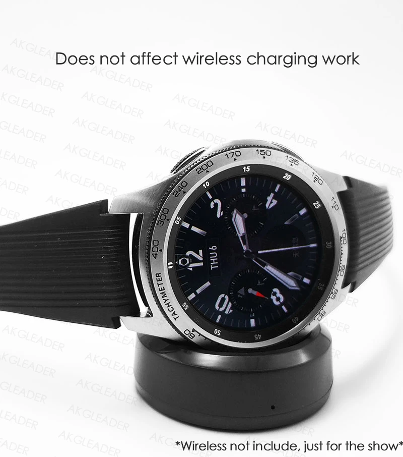 AKGLEADER Cover Ring For Samsung Galaxy Watch 46/42MM Watch Ring Adhesive Cover Anti Scratch Stainless Steel For Gear S3 22mm