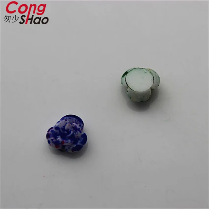 Cong Shao полимерные Стразы 8 мм в форме цветка 300 шт. бусины с плоской обратной