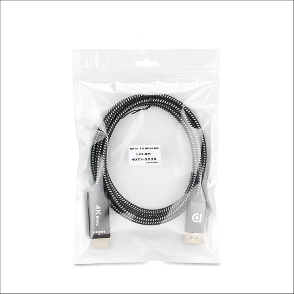 Для ПК Тетрадь для HDTV проектора 2 м кабель Displayport HDMI 4K 60 Гц позолоченный DisplayPort