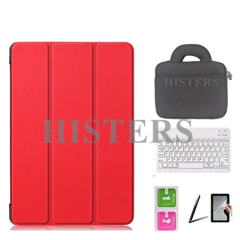 RD-WBK10 6-в-1 Для samsung Galaxy Tab S4 10,5 дюймов SM-T830 SM-T835-Printed Smart Cover чехол+ Bluetooth клавиатура+ сумка+ стилус+ Защитная пленка на экран+ влажные салфетки - Цвет: RD-WBK10