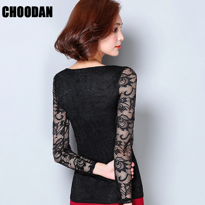 Кружевная блузка с длинным рукавом и вышивкой женские осенние Рубашки 2018 новые
