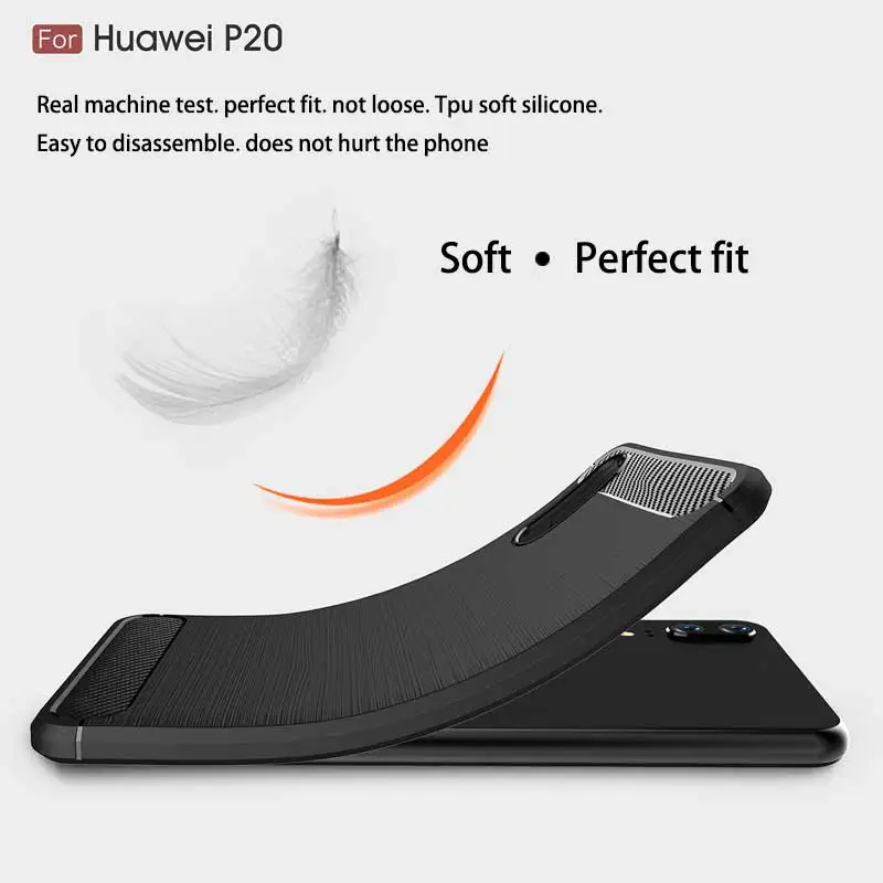 Силиконовый мягкий чехол для телефона huawei p20 tpu Тонкий lite новый тонкий матовый