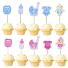 20 шт.лот, топперы для капкейков для малышей, для крестин, вечевечерние, тортов