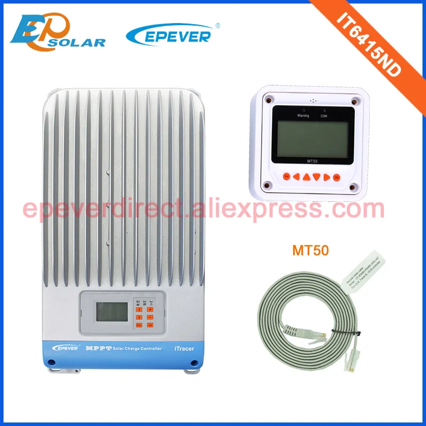 

EPEVER MPPT EPsolar IT6415ND 60A 60amps Solar power bank battery controller MT50 remote meter 48V 12V auto work Free Shipping