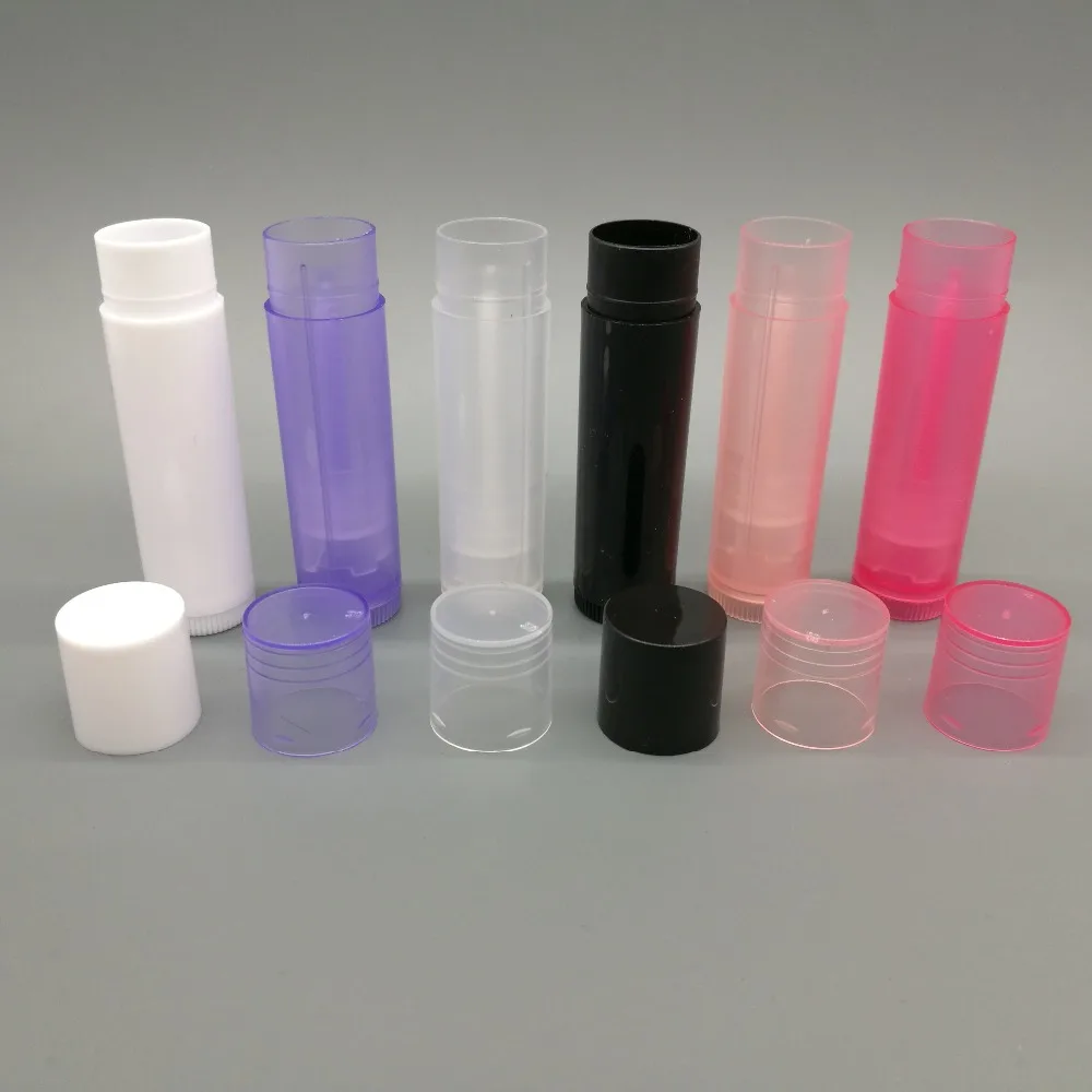 Freeship 6pcs/lot 5g 5ml cosmetic empty Plastic PP round chapstick lip gloss lipstick balm tube with lids container | Красота и