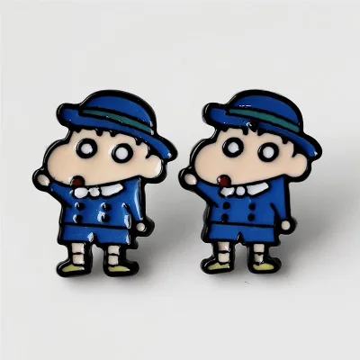 see chart IVYYE Crayon Shin-chan Япония Мода Аниме Сережка с героями мультфильмов милые серьги-гвоздики с животными для женщин девочек детские ювелирные изделия Рождественский подарок - Окраска металла: see chart