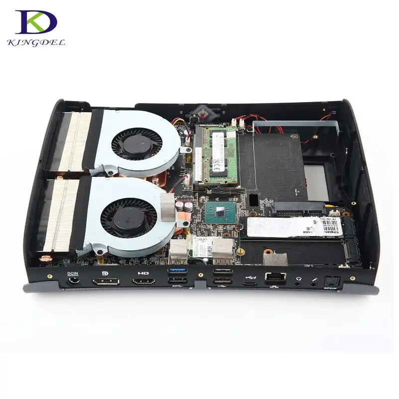Двойной вентилятор высокой конфигурации для игры суперкомпьютер i7 6700HQ DDR4 NGFF выделенная карта Макс 32 г ram четырехъядерный Мини ПК