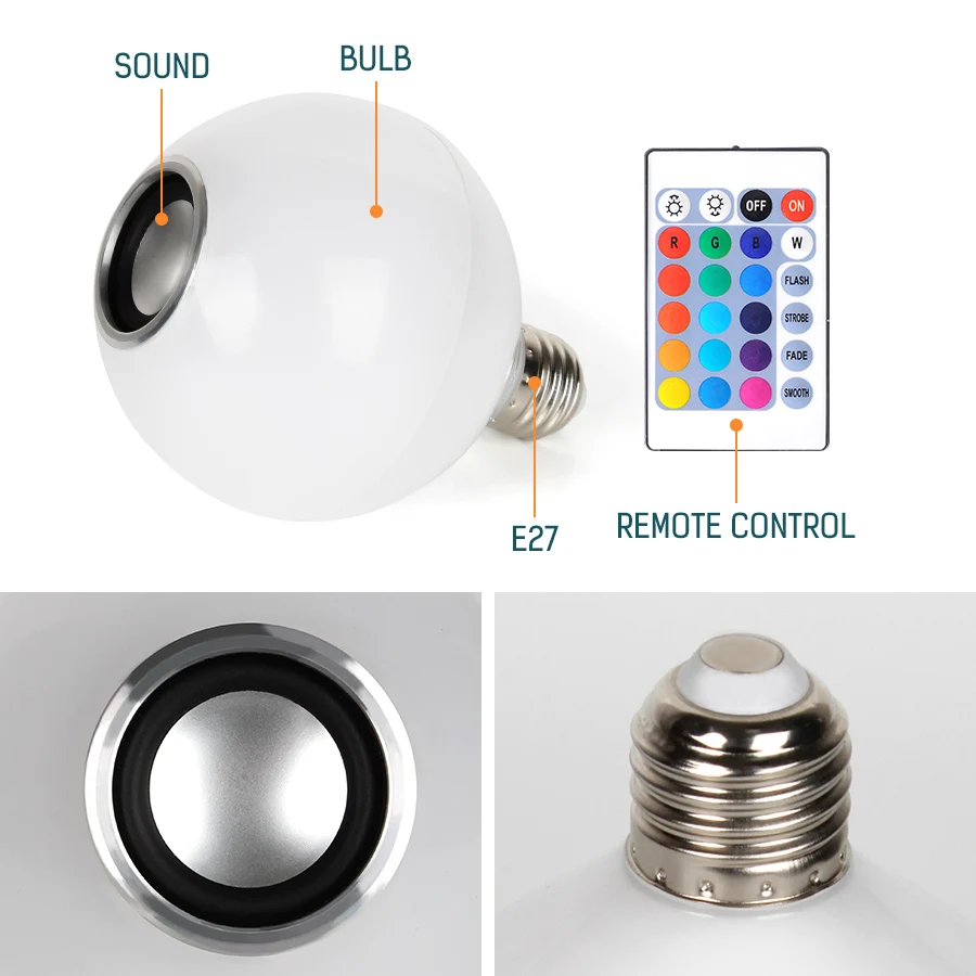 DINGDIAN светодиодный bluetooth-динамик RGB + белая круглая лампа 10 Вт 110 в-265 в беспроводной
