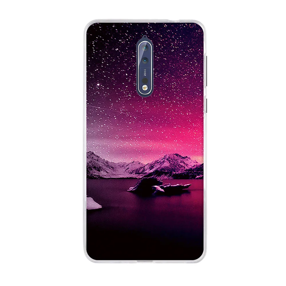 Силиконовый чехол для телефона Nokia 8 защитный чехлы из ТПУ бампер 5 3 дюйма сумка |