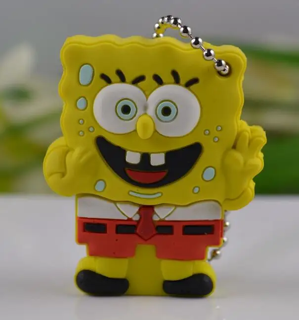 Флеш накопитель USB 128 ГБ флеш с мультяшным рисунком губки боба 8 16 32 64 2 0|memory stick|pendrive
