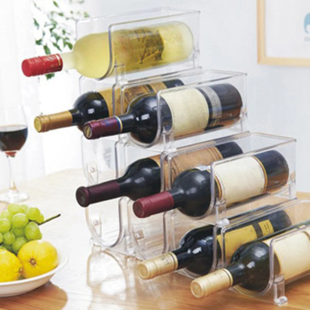 

Plastic Wine Rack Storage Bottle Wine Rack Kitchen Storage Cabinet Organizer Holder Countertops