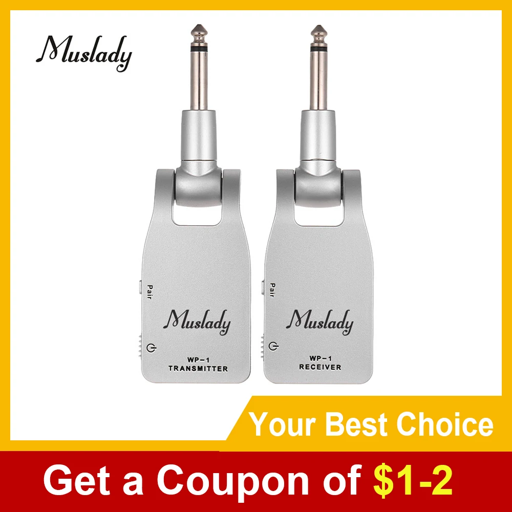 2 4G Беспроводная гитарная система передатчик и приемник Встроенный