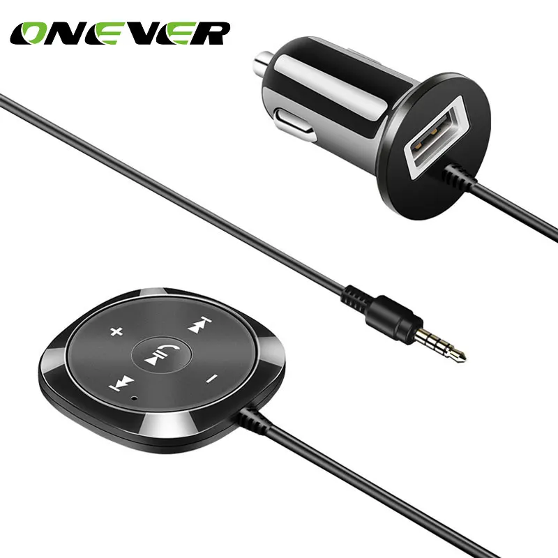 Onever Handsfree Bluetooth Автомобильный MP3 плеер 3 5 мм AUX аудио A2DP музыкальный приемник