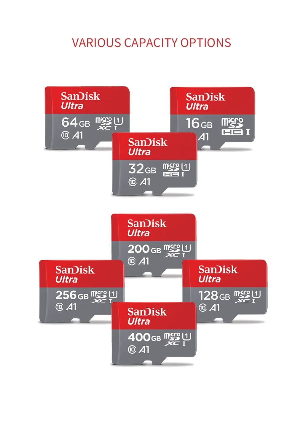Карта памяти SanDisk A1, 200 ГБ, 128 ГБ, 64 ГБ, 98 МБ/с./с, 32 ГБ, Micro sd карта, класс 10, UHS-1, флеш-карта, память Microsd, TF/sd карта s для планшета