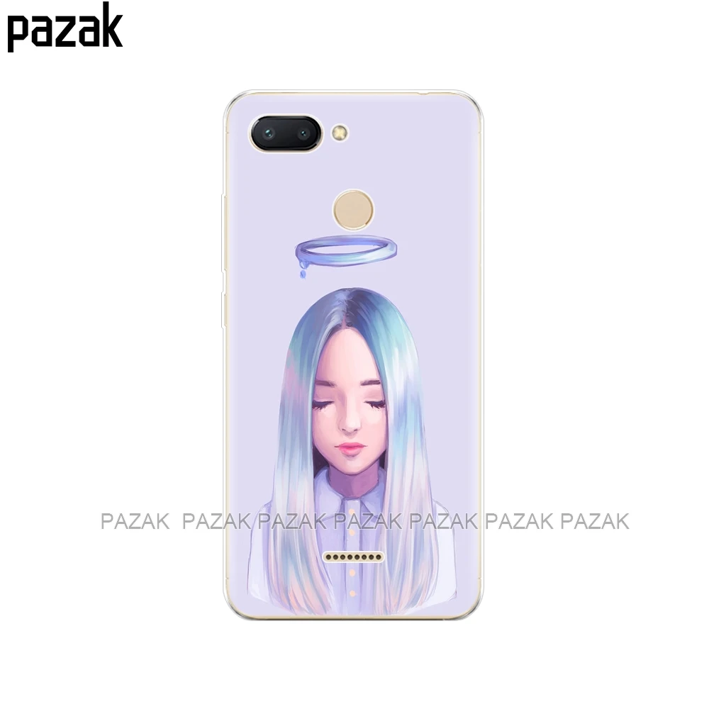 Силиконовый чехол для Xiaomi Redmi 6, чехол s, полная защита 360, мягкая задняя крышка из ТПУ, чехол для Xiaomi Redmi6, бампер hongmi 6, чехол - Цвет: 34525