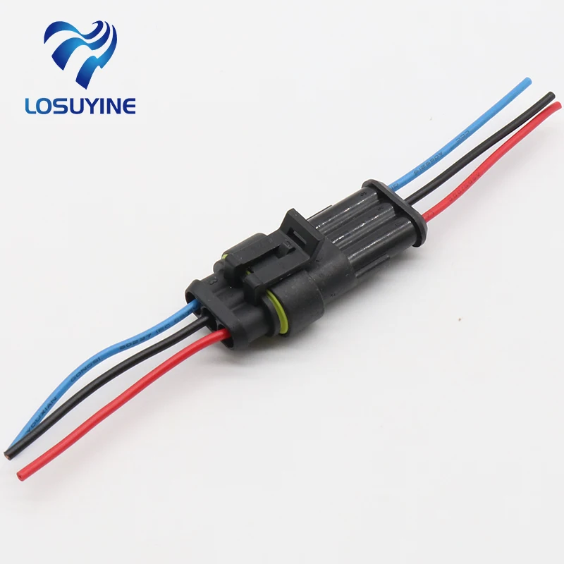 3 контактный водонепроницаемый Электрический проводной Соединитель с