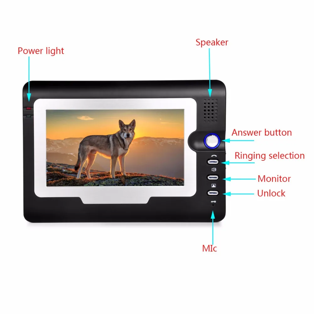 7 ''TFT LCD проводной дверной Домашний домофон видео звонок Система домофона IR COMS