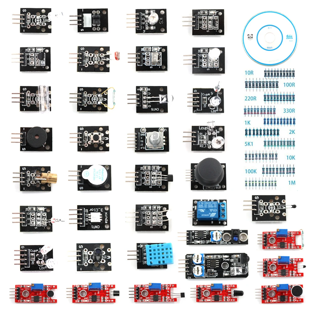 37 IN 1 SENSOR KITS for arduino UNO R3 HIGH-QUALITY Starters Works with Official Boards | Sensors