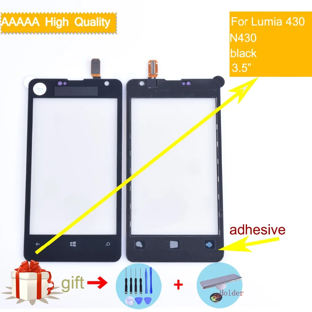 Сенсорный экран N430 для Nokia Microsoft Lumia 430 сенсорный дигитайзер стекло Передняя