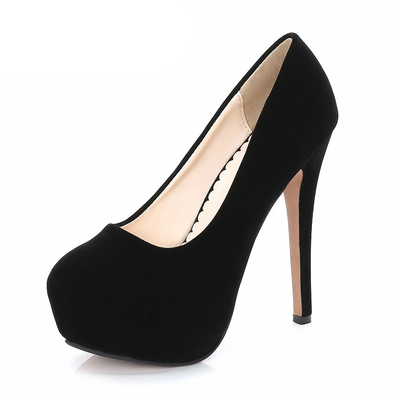 Zapatos mujer свадебные туфли на высоком тонком каблуке 14 см и платформе с ремешком