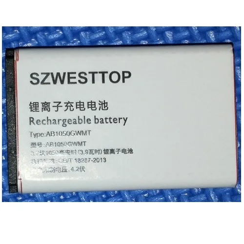 Оригинальный аккумулятор SZWESTTOP AB1050GWMT для сотового телефона philips E103 E106 AB1050GWML