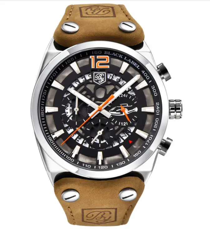 Часы с кожаным ремешком спортивные водонепроницаемые 2019 | Наручные часы