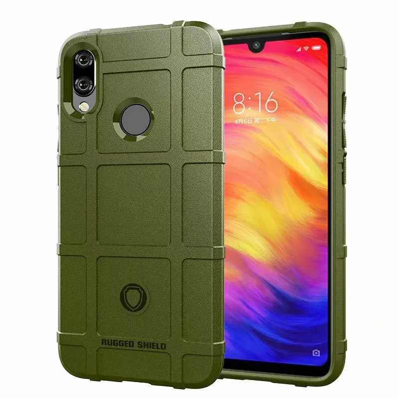 Прочный защитный противоударный чехол для Xiaomi Redmi Note 7 матовый ультратолстый 360