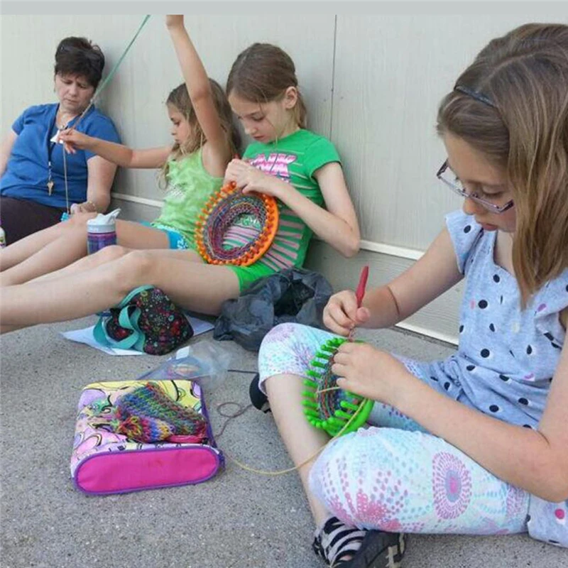 4 размера круглая шляпа вязальные спицы Набор вязального станка пряжа для носков