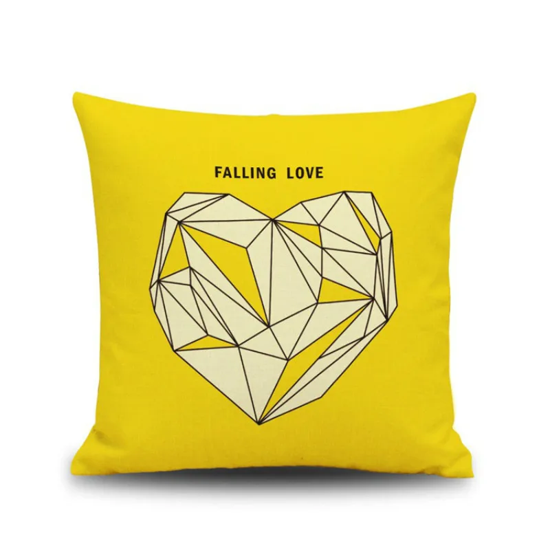 

valentine's day present geometric decorative pillow case sofa chair car cushion cover pillowcases