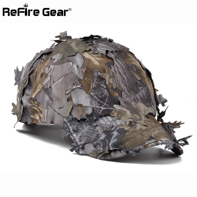 Мужская камуфляжная кепка ReFire Gear бейсболка с изображением джунглей и листьев