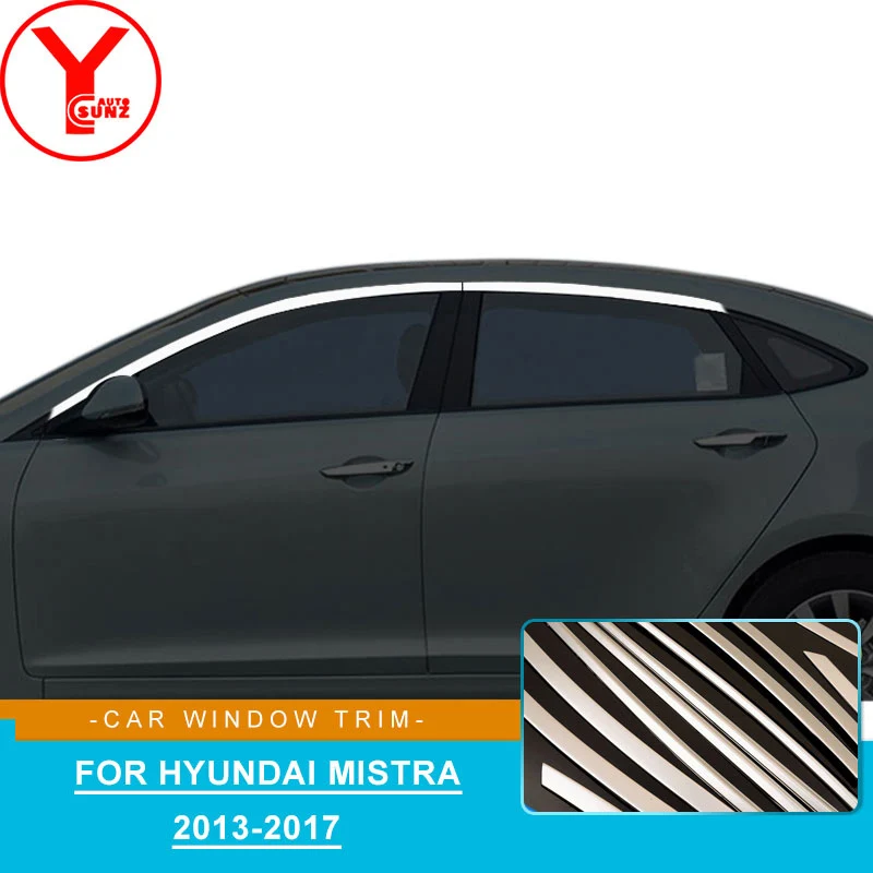 Отделка из нержавеющей стали для вверх двери автомобиля окна Hyundai Mistra 2013-2017 литье