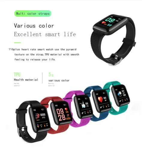 Bluetooth Смарт часы фитнес трекер пульсометр кровяное давление для Android