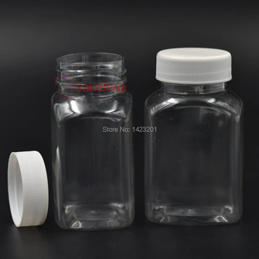 Пустые пластиковые флаконы для образцов 10 шт./лот 120 мл квадратная крышка с