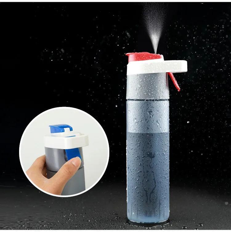 New Design Spray Water Bottle Portable Atomizing Bottles Outdoor Sports Gym Drinking DrinkwareCreative Button Mist | Дом и сад