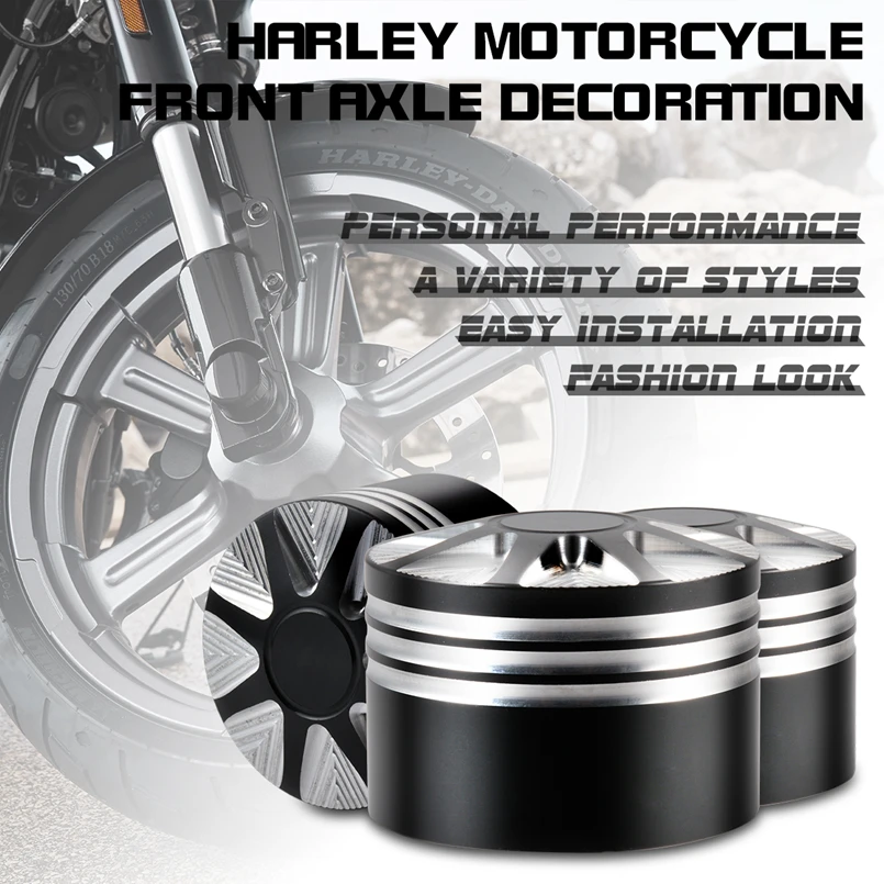 Черная ЧПУ алюминиевая передняя ось Гайка Болт Крышка Комплект для Harley Touring Softail