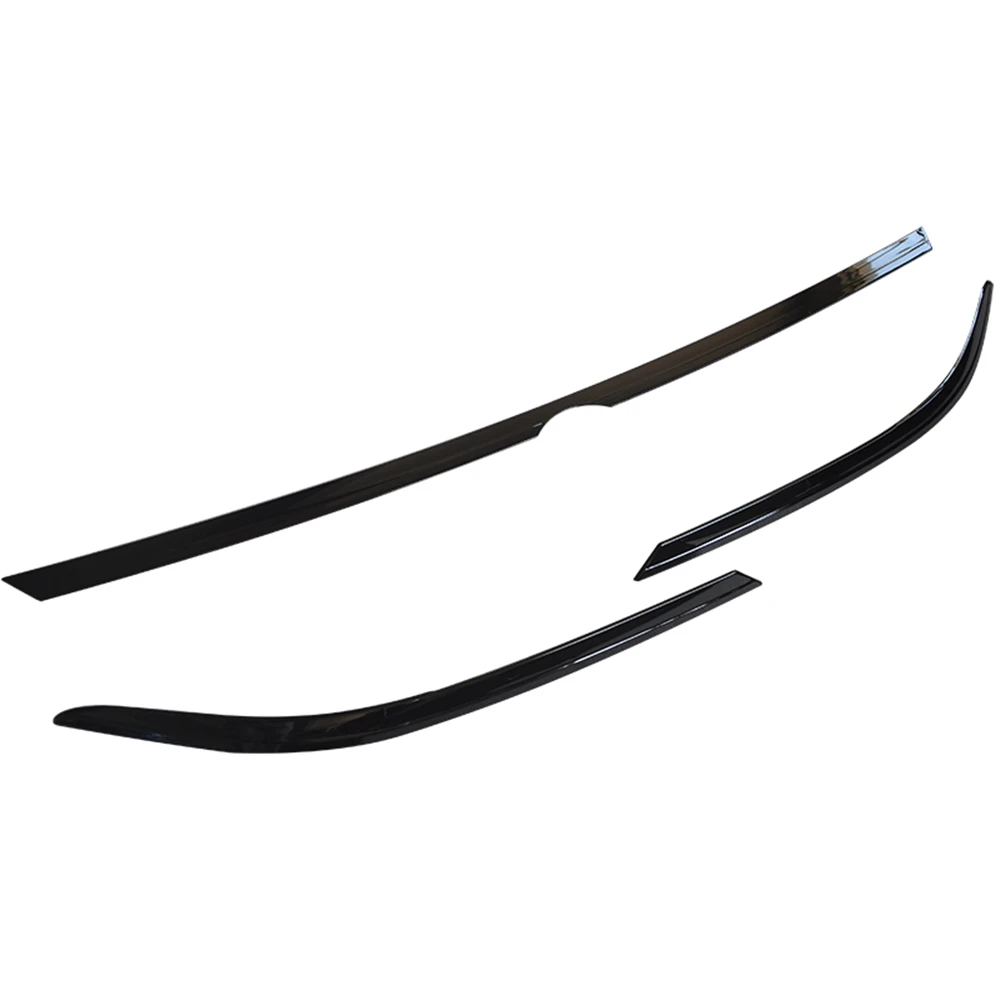 3pcs Пианино черного цвета с заклепками для Volkswagen VW Passat B8 3g- автомобильных фар фара головного света век и капот двигателя Стикеры для обклейки автомобиля - Цвет: 3pcs