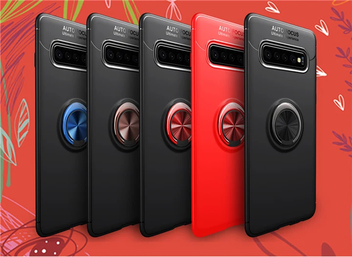 Чехол для samsung Galaxy S10 5G Version, металлический держатель с кольцом на палец, мягкий силиконовый чехол из ТПУ для S10 Note10 plus S10e S9 S8 Note 9