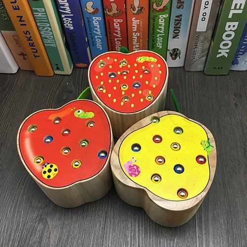 Игра игра Поймай червя деревянная игрушка для детей от 2 до 3-4 лет | Игрушки и хобби