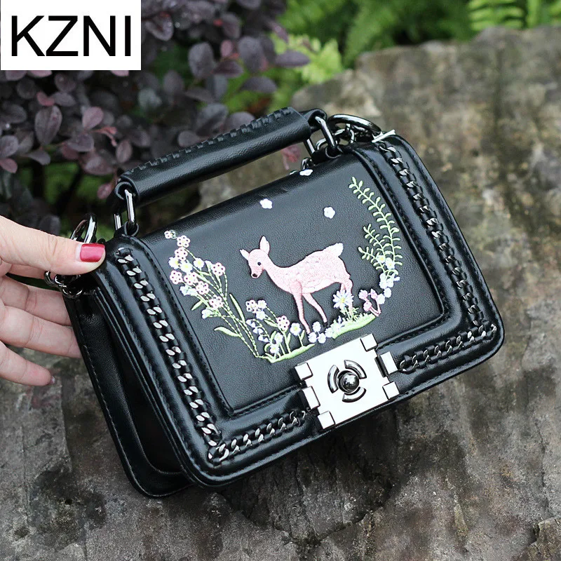 KZNI роскошные женские сумки из натуральной кожи дизайнерские высокого качества