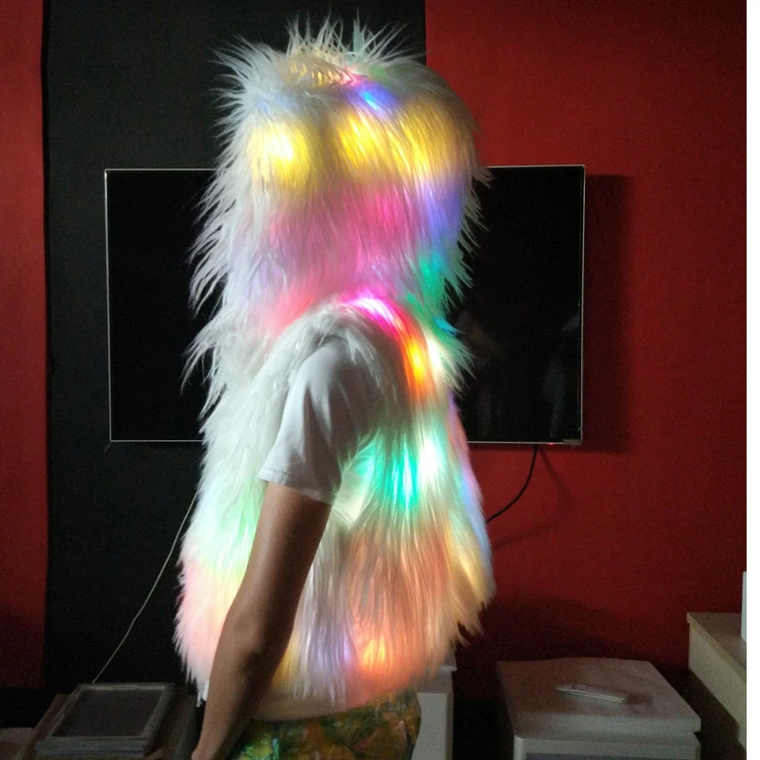 Ohlees светодиодная светящаяся Рождественская Праздничная куртка женская зимняя