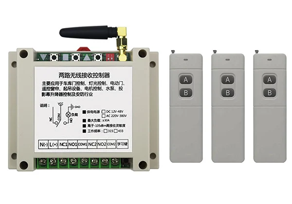 AC220V 250 V 380 2CH 3000 m дальний радиочастотный беспроводной пульт дистанционного