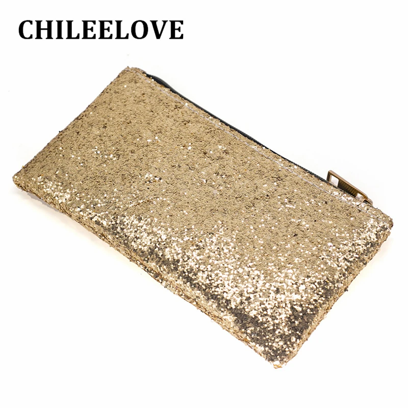 CHILEELOVE золото PU Макияж Кисти Косметический портативный прямоугольный мешок для
