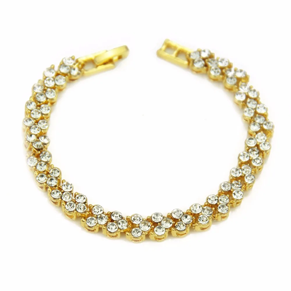 Iced Out браслет полностью Кристальные Стразы прозрачные браслеты Хип-хоп модные
